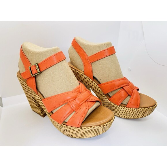 KORKS Womens DEE Orang Buckle Block Heels 8 Coastal Cowgirl OSU Team Spirit NFL - Picture 3 of 11